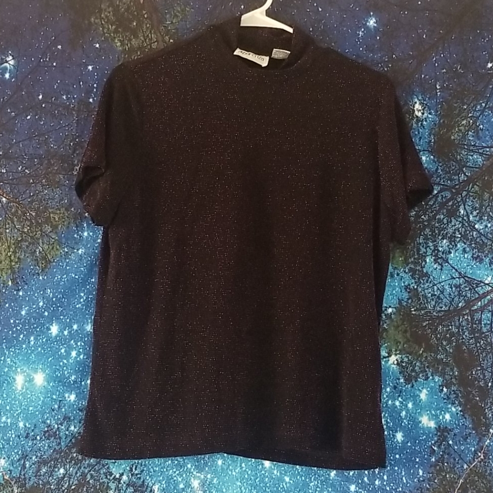 3/$20 Black and purple Metallic blouse